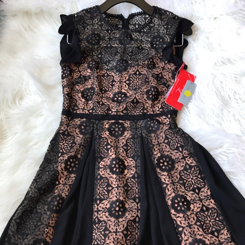Monique Lhuiller black lace dress